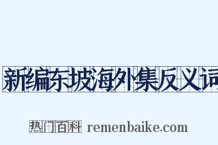 新编东坡海外集反义词是什么意思的图片